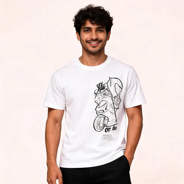 White_Cotton_Graphic_Biker_T-Shirt_For_Men