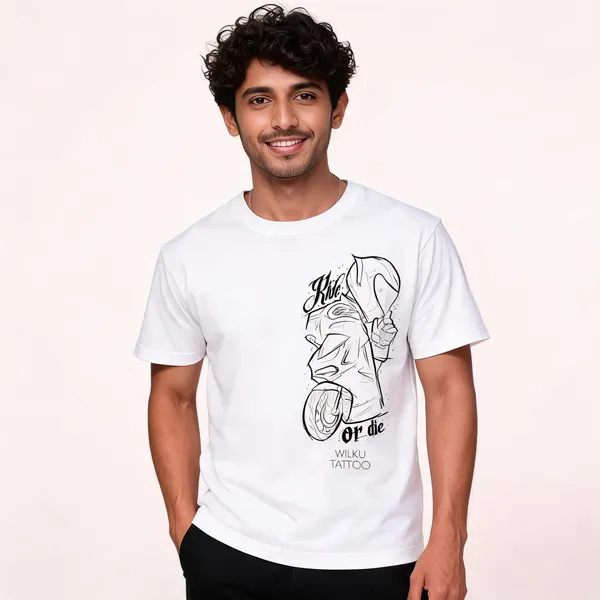 White_Cotton_Graphic_Biker_T-Shirt_For_Men