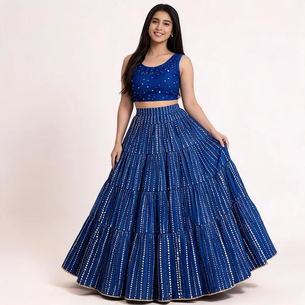 Blue_Cotton_Mirror_Work_Tiered_Chaniya_Choli_For_Women