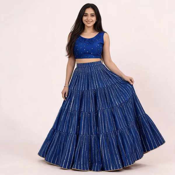 Blue_Cotton_Mirror_Work_Tiered_Chaniya_Choli_For_Women