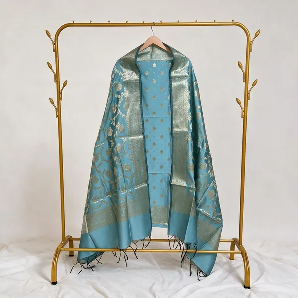 Blue_Soft_Silk_Unstitched_Suit_Set_Material_For_Women