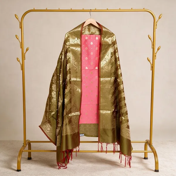 Pink_Soft_Silk_Unstitched_Suit_Set_Material_For_Women