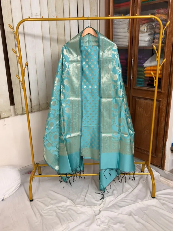 Blue_Soft_Silk_Unstitched_Suit_Set_Material_For_Women