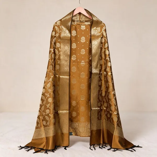 Mustard_Soft_Silk_Unstitched_Suit_Set_Material_For_Women