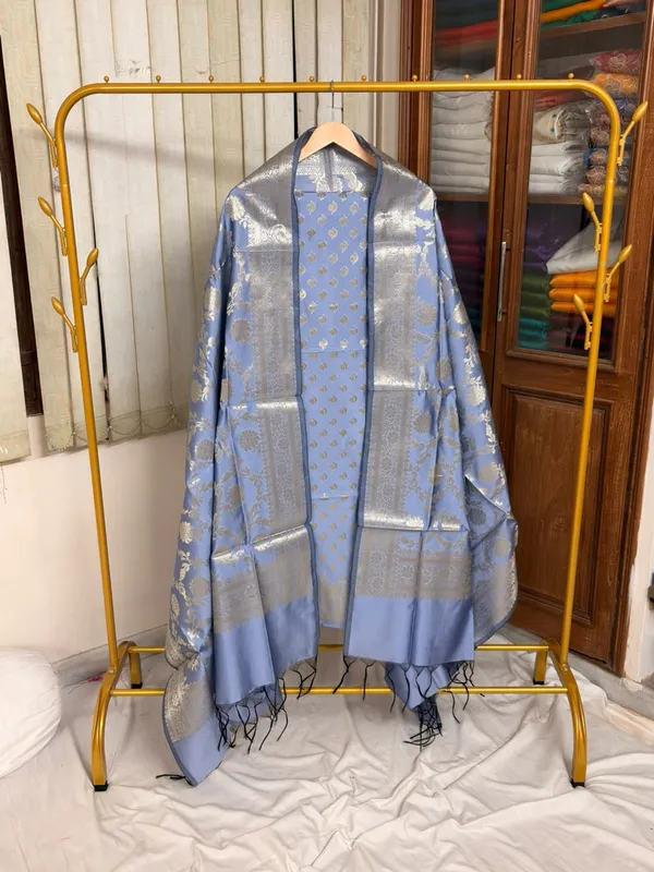 Blue_Soft_Silk_Unstitched_Suit_Set_Material_For_Women