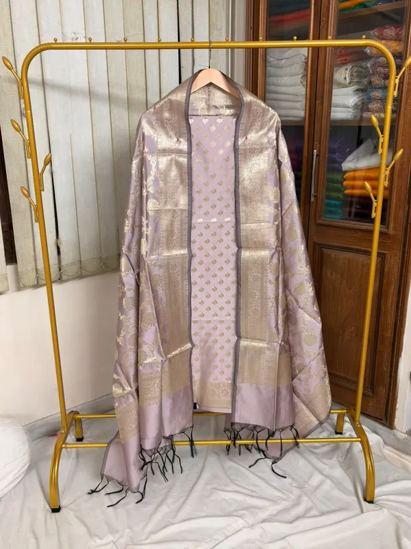 Pink_Soft_Silk_Unstitched_Suit_Set_Material_For_Women