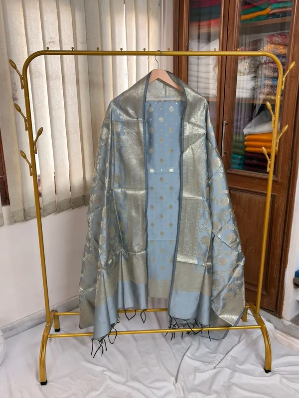 Blue_Soft_Silk_Unstitched_Suit_Set_Material_For_Women