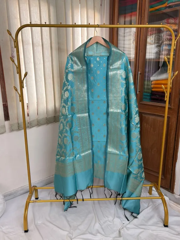 Blue_Soft_Silk_Unstitched_Suit_Set_Material_For_Women