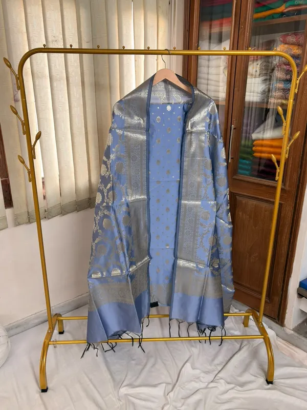 Blue_Soft_Silk_Unstitched_Suit_Set_Material_For_Women