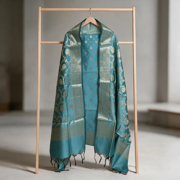 Blue_Soft_Silk_Unstitched_Suit_Set_Material_For_Women