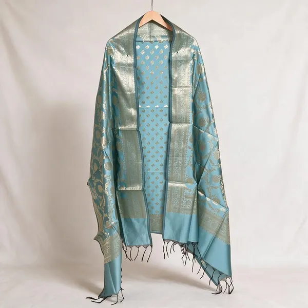 Blue_Soft_Silk_Unstitched_Suit_Set_Material_For_Women