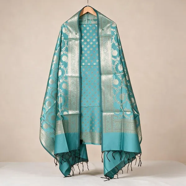 Blue_Soft_Silk_Unstitched_Suit_Set_Material_For_Women