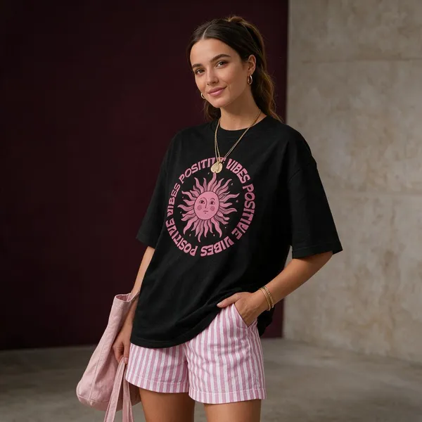 Pink_Cotton_Lycra_Relaxed_Fit_Striped_T-Shirt_For_Women