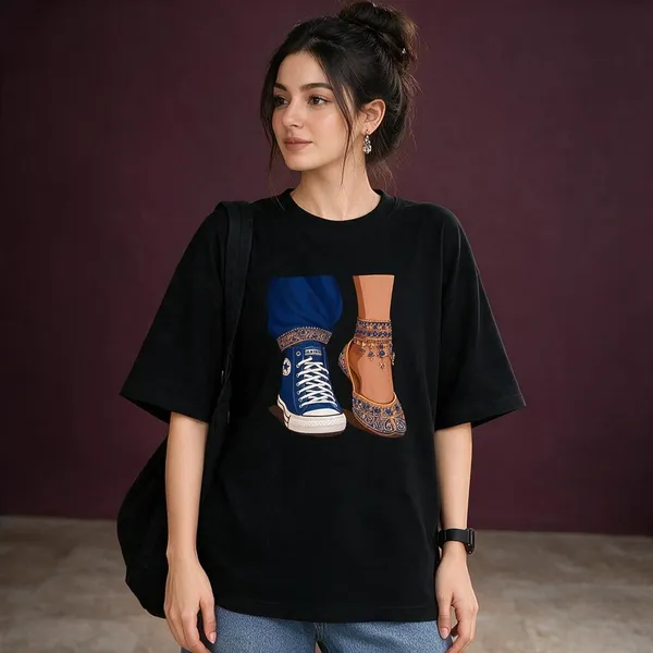 Black_Cotton_Lycra_Oversized_Sneaker_Graphic_T-Shirt_For_Women