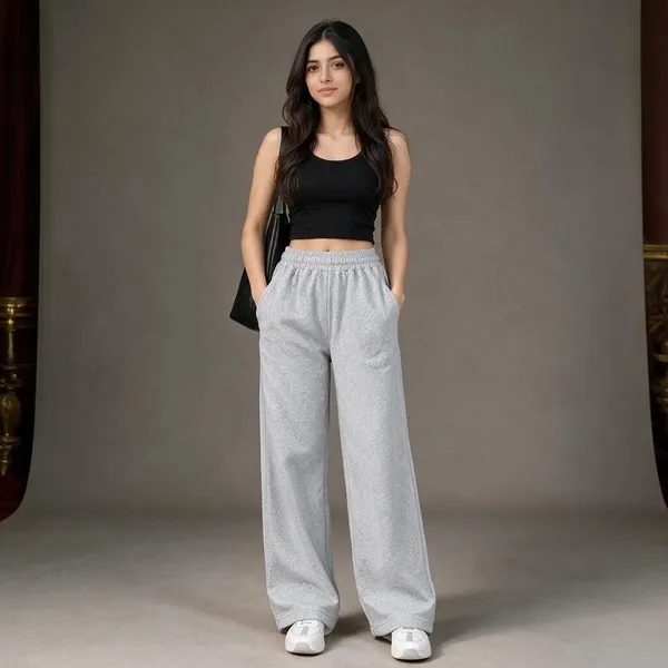 Grey_Cotton_Lycra_Wide_Leg_Casual_Pants_For_Women