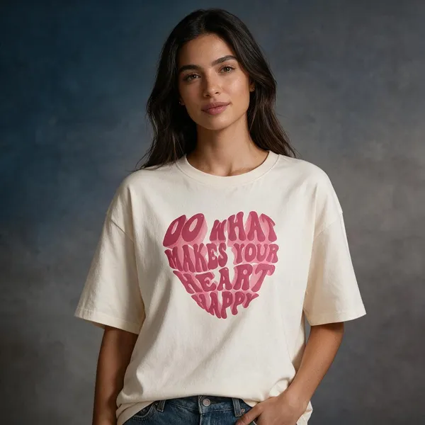 White_Cotton_Lycra_Oversized_Pink_Graphic_T-Shirt_For_Women