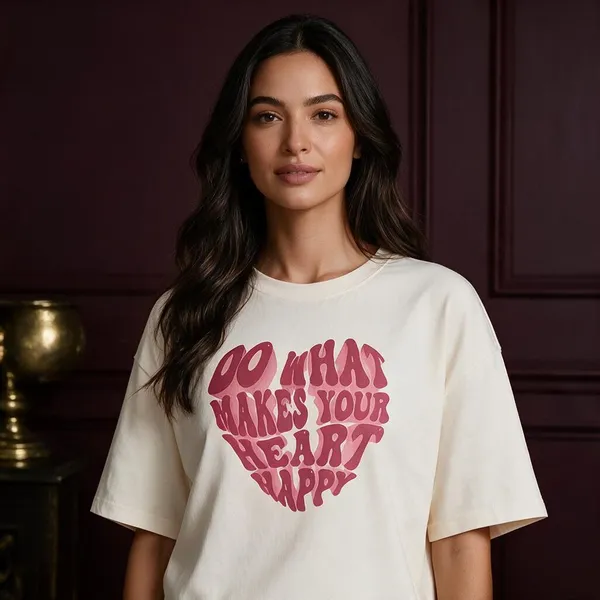 White_Cotton_Lycra_Oversized_Pink_Graphic_T-Shirt_For_Women