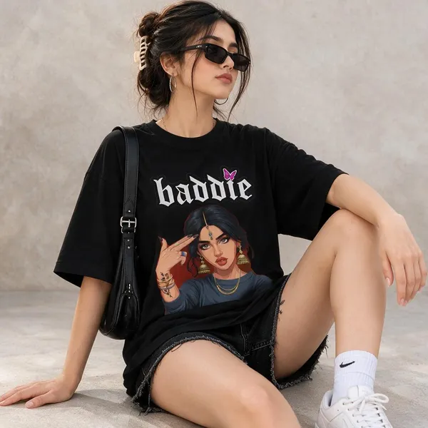 Black_Cotton_Lycra_Oversized_Baddie_Graphic_T-Shirt_For_Women