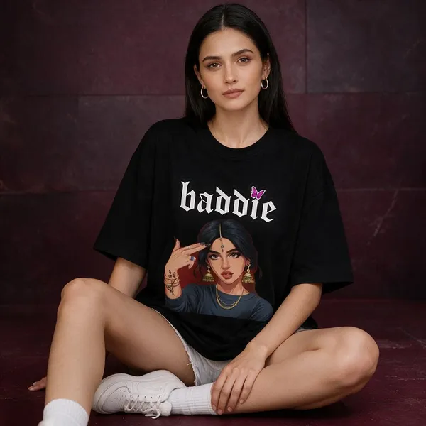 Black_Cotton_Lycra_Oversized_Baddie_Graphic_T-Shirt_For_Women