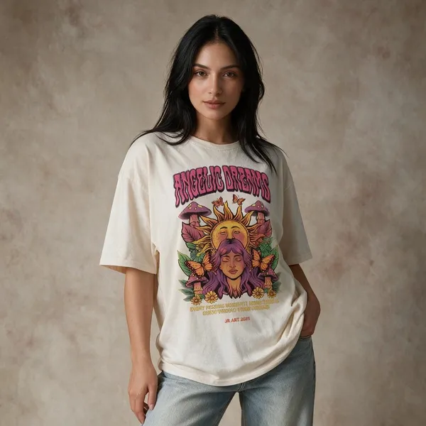 Off-White_Cotton_Lycra_Oversized_Floral_Graphic_T-Shirt_For_Women