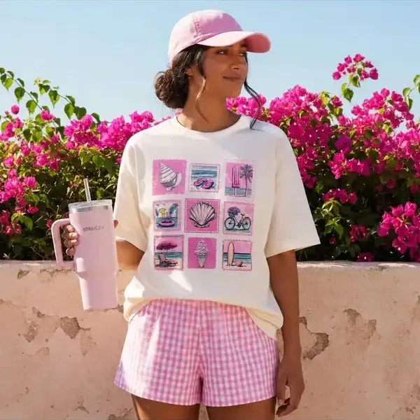 White_Cotton_Lycra_Relaxed_Fit_Seaside_Graphic_T-Shirt_For_Women