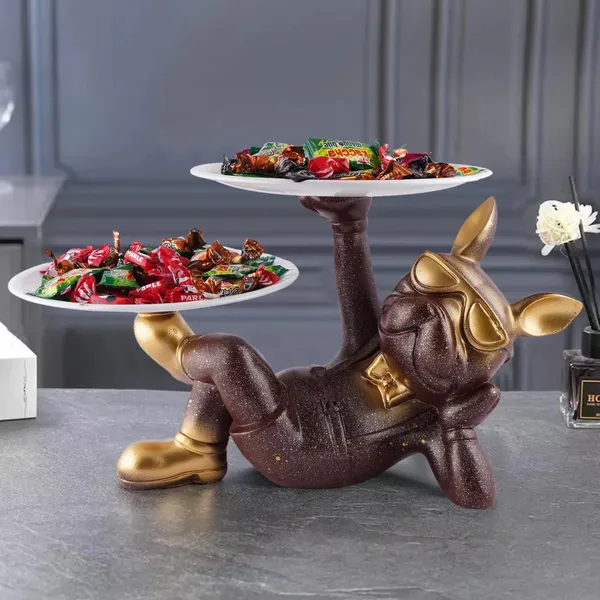 Resin_Dog_Shape_Two_Tier_Serving_Stand
