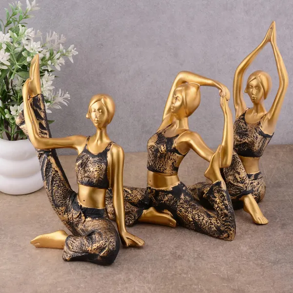 Gold_Yoga_Pose_Decorative_Figurine_Set