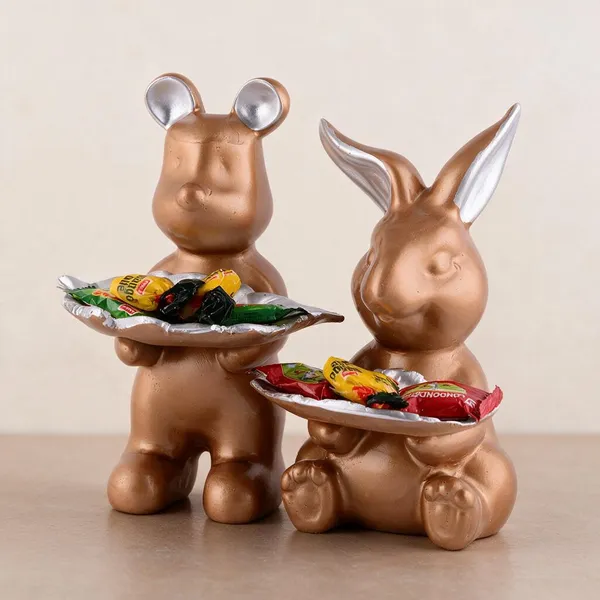 Gold_Resin_Rabbit_Decorative_Showpiece