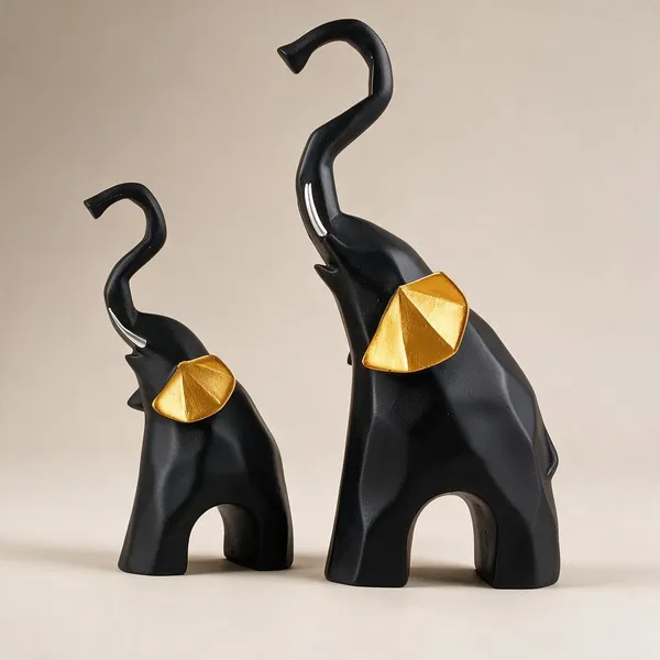 Black_Resin_Contemporary_Decorative_Showpiece_Set_Of_2