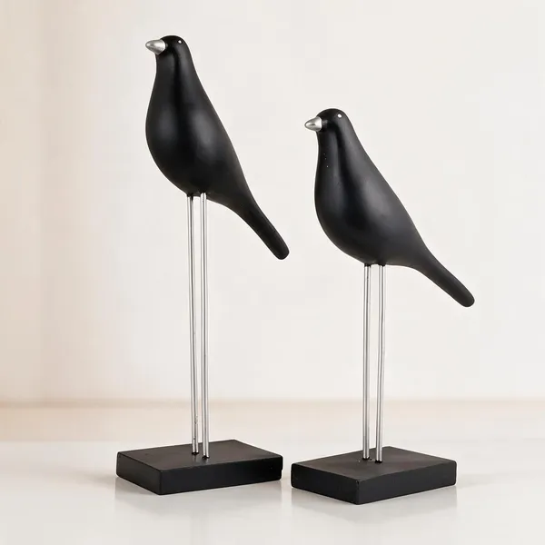 Resin_Black_And_Silver_Decorative_Showpiece_Set_Of_2