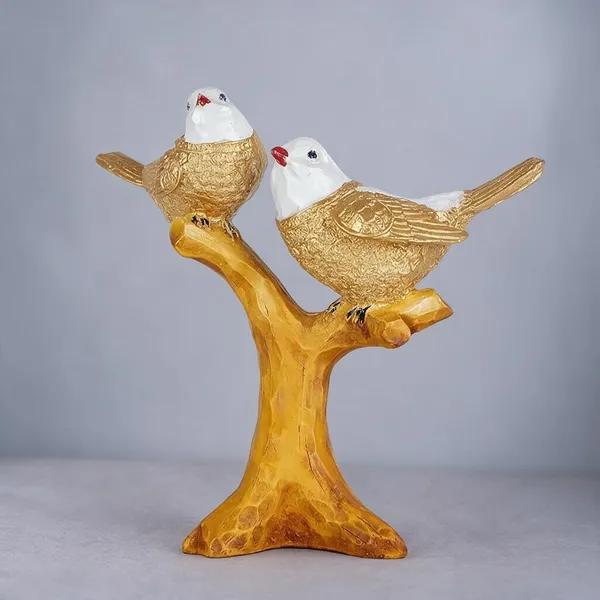 Resin_Nature_Golden_Bird_Pair_On_Branch_Showpiece