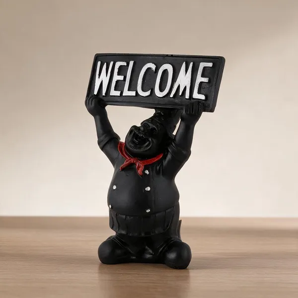 Resin_Novelty_Black_Chef_Welcome_Sign_Figurine