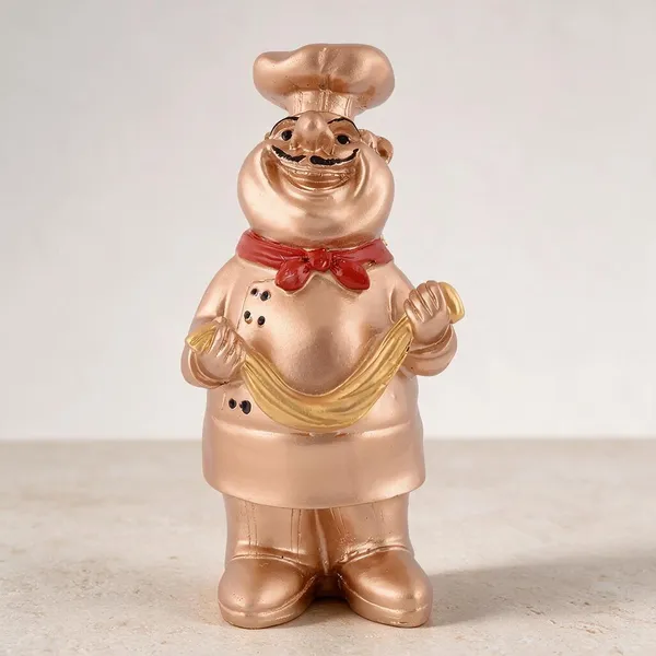 Resin_Decorative_Rose_Gold_Chef_Character_Figurine