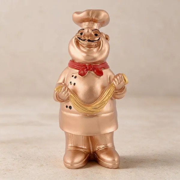 Resin_Decorative_Rose_Gold_Chef_Character_Figurine