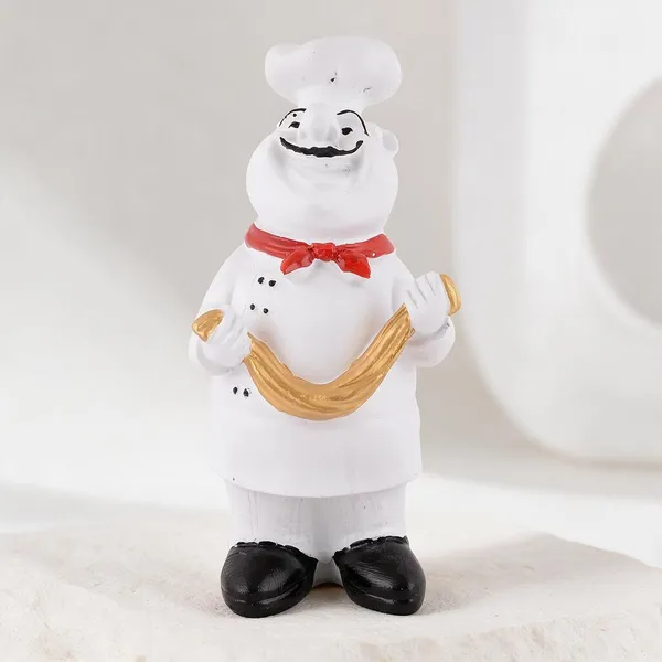 White_Resin_Chef_Character_Decorative_Figurine