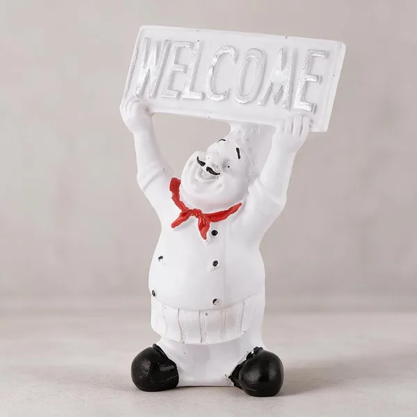 White_Resin_Snowman_Welcome_Sign_Decorative_Figurine