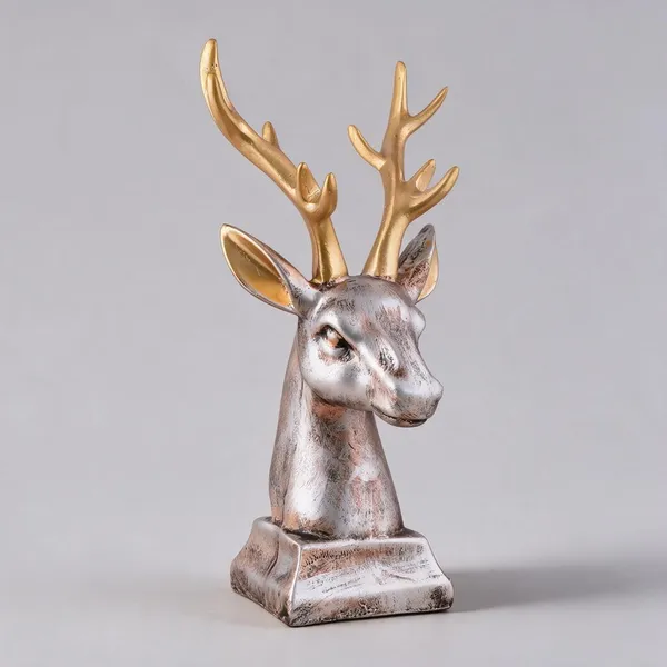 Resin_Wildlife_Silver_Gold_Deer_Family_Figurine_Set