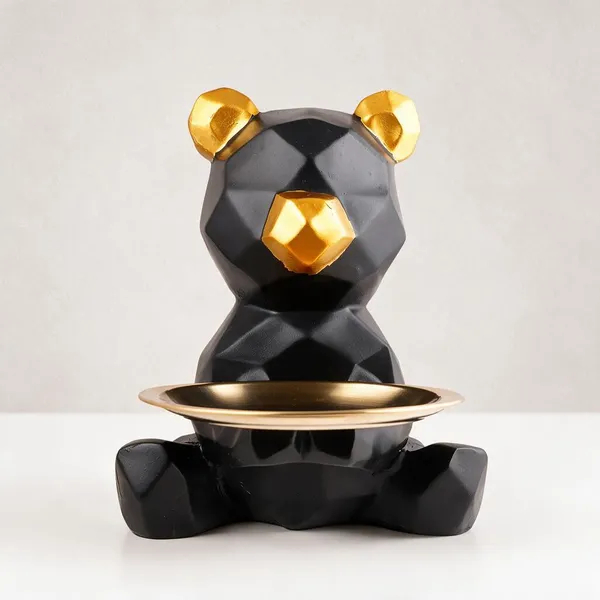 Black_Resin_Geometric_Bear_Candy_Bowl