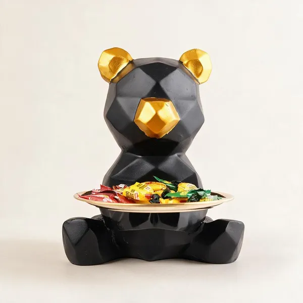 Black_Resin_Geometric_Bear_Candy_Bowl