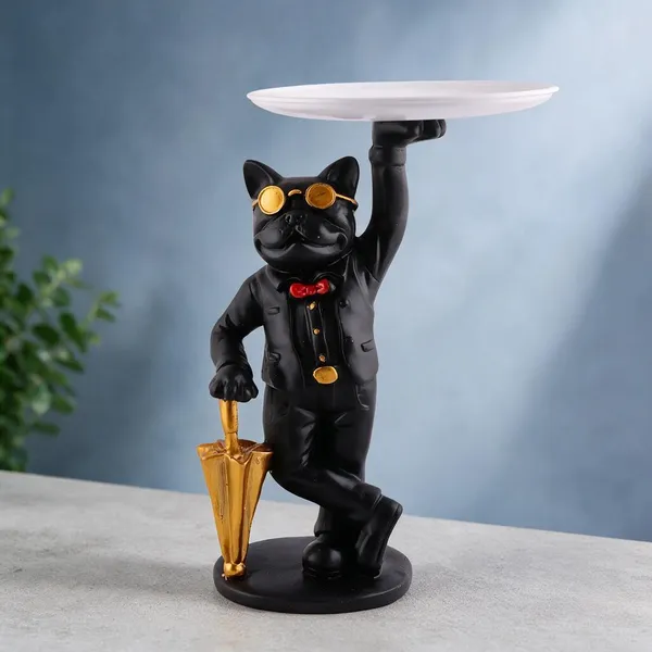Resin_Decorative_Black_Cat_Butler_Formal_Attire_Serving_Tray