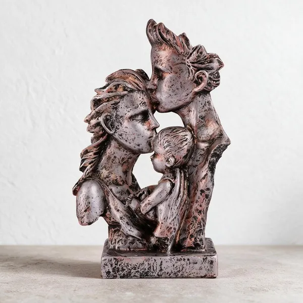 Resin_Antique_Brown_Family_Figurine_Sculpture