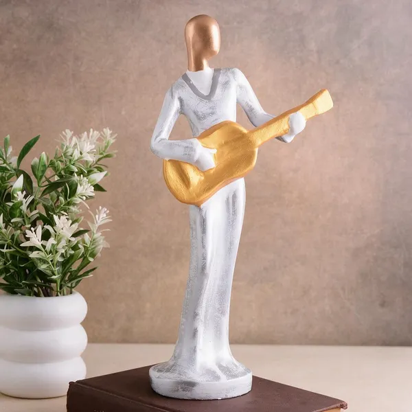 Resin_Artistic_White_Gold_Guitarist_Musician_Figurine