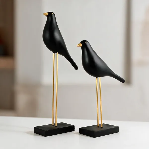 Resin_Minimalist_Black_Gold_Bird_Figurine_Set_Of_2