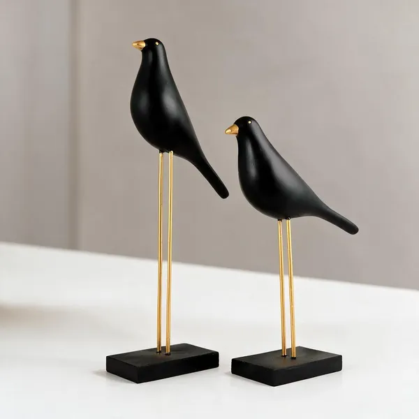 Resin_Minimalist_Black_Gold_Bird_Figurine_Set_Of_2
