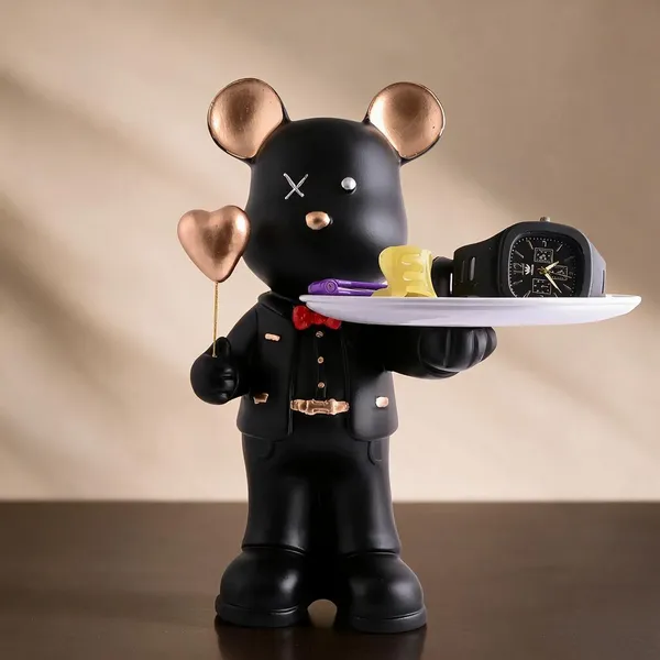Resin_Decorative_Black_Mouse_Butler_Formal_Attire_Tray_Figurine