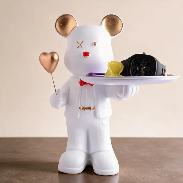 Resin_Decorative_White_Mouse_Butler_Tray_Figurine