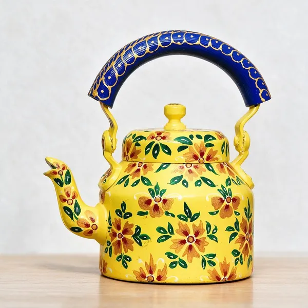 Resin_Decorative_Yellow_Floral_Tea_Kettle_Showpiece