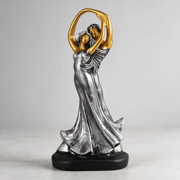 Resin_Abstract_Dancing_Couple_Golden_Black_Showpiece