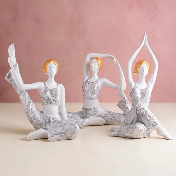 Resin_Decorative_White_Female_Yoga_Pose_Figurine_Set_Of_3