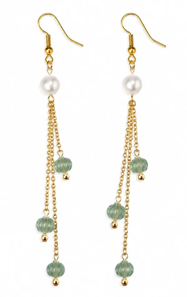 Gold_Tone_Pearl_Beaded_Drop_Earrings_for_Women